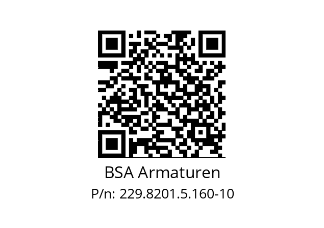   BSA Armaturen 229.8201.5.160-10