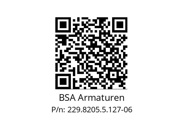   BSA Armaturen 229.8205.5.127-06