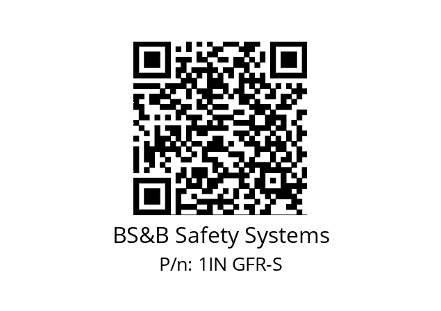   BS&B Safety Systems 1IN GFR-S