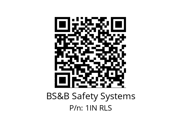   BS&B Safety Systems 1IN RLS