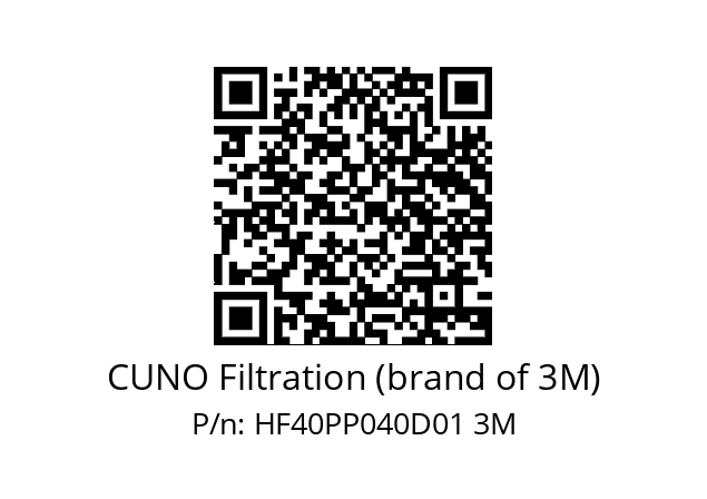   CUNO Filtration (brand of 3M) HF40PP040D01 3M