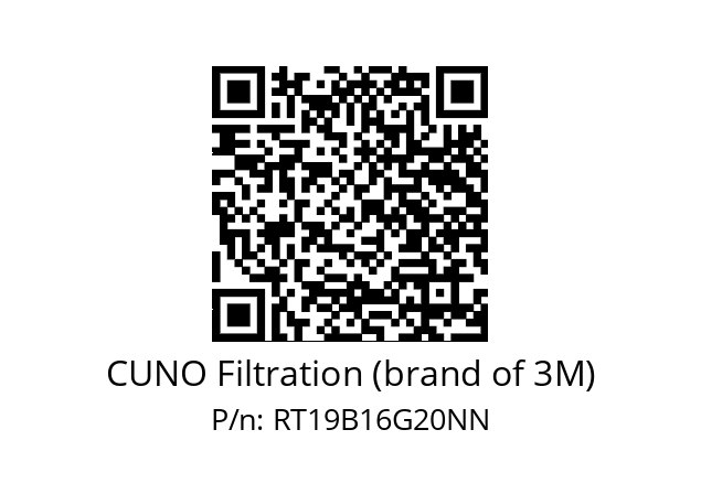   CUNO Filtration (brand of 3M) RT19B16G20NN