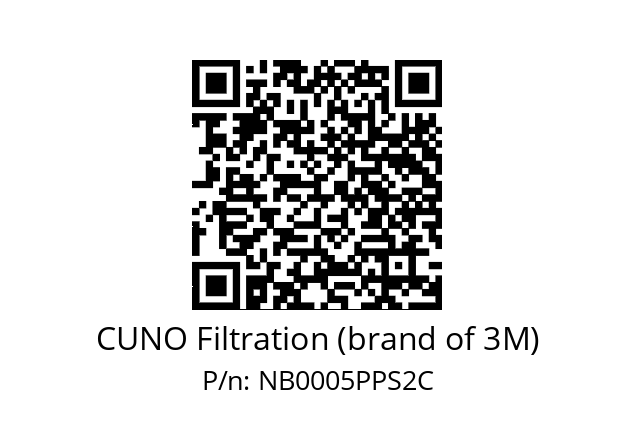   CUNO Filtration (brand of 3M) NB0005PPS2C