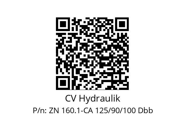   CV Hydraulik ZN 160.1-CA 125/90/100 Dbb