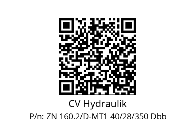   CV Hydraulik ZN 160.2/D-MT1 40/28/350 Dbb