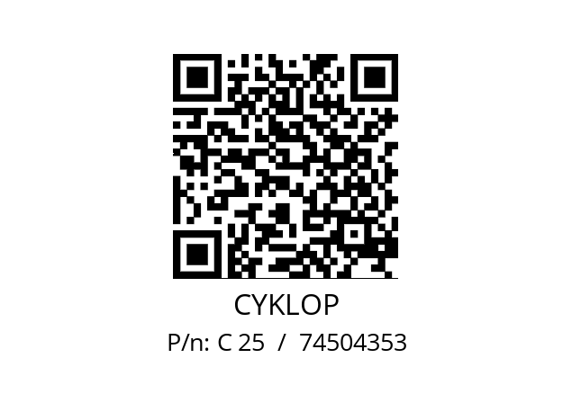   CYKLOP C 25  /  74504353