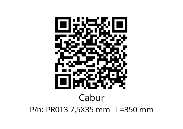   Cabur PR013 7,5X35 mm   L=350 mm