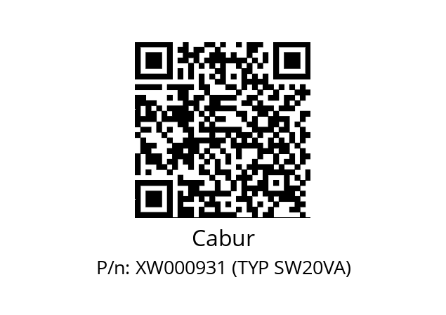   Cabur XW000931 (TYP SW20VA)