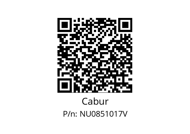  CNU/8/51/17/VERT. 100 TAG 17 VERT. Cabur NU0851017V