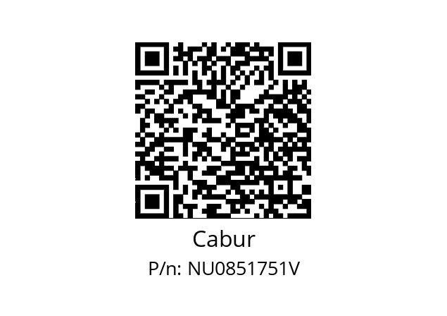  CNU/8/751 100 TAG 751-800 VERT. Cabur NU0851751V