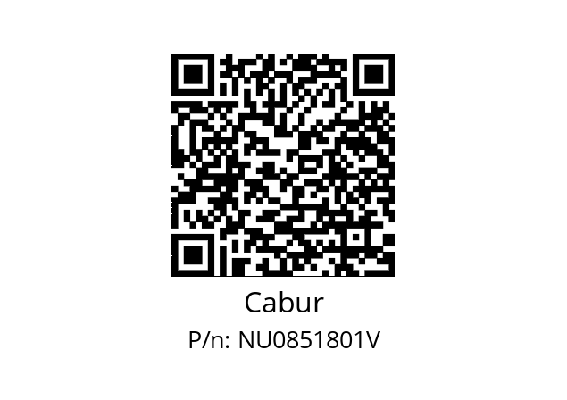  CNU/8/801 100 TAG 801-850 VERT. Cabur NU0851801V