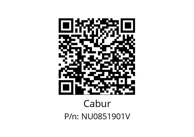  CNU/8/901 100 TAG 901-950 VERT. Cabur NU0851901V