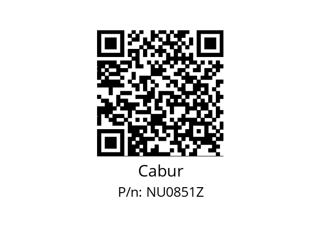  CNU/8/51/Z TAB.100 TAG  Z Cabur NU0851Z