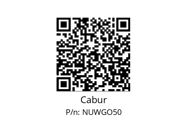  NUWGO50 BLANK TAG WAGO Cabur NUWGO50