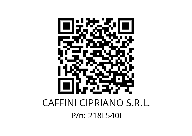   CAFFINI CIPRIANO S.R.L. 218L540I