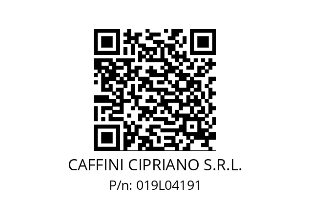   CAFFINI CIPRIANO S.R.L. 019L04191