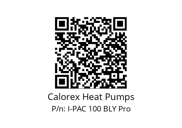   Calorex Heat Pumps I-PAC 100 BLY Pro