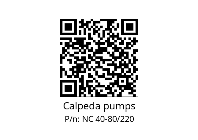   Calpeda pumps NC 40-80/220