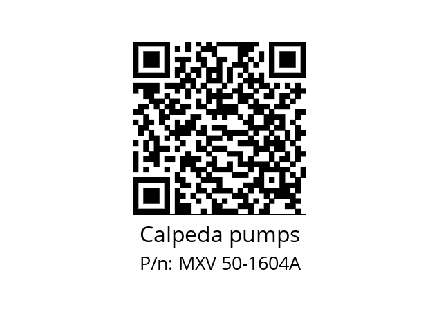   Calpeda pumps MXV 50-1604A