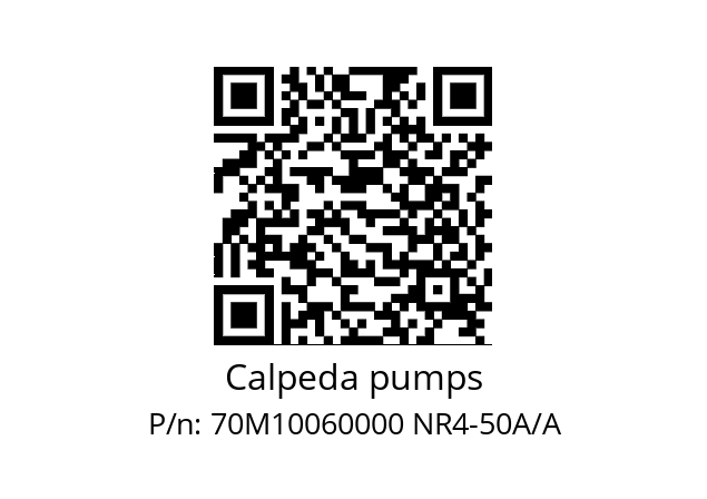   Calpeda pumps 70M10060000 NR4-50A/A