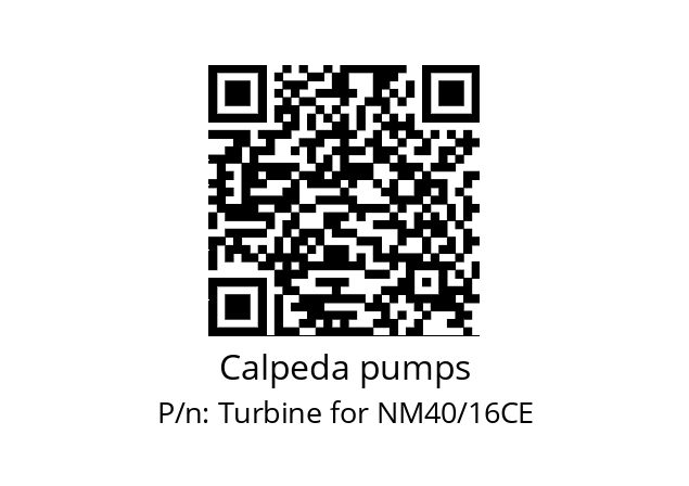   Calpeda pumps Turbine for NM40/16CE