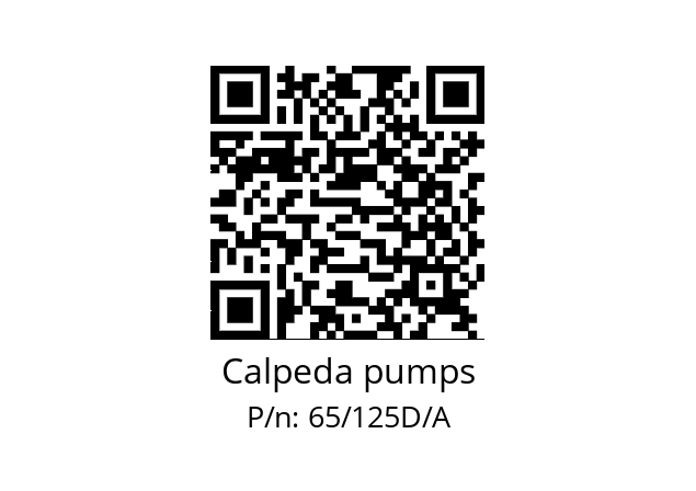   Calpeda pumps 65/125D/A