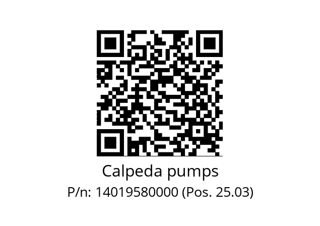   Calpeda pumps 14019580000 (Pos. 25.03)