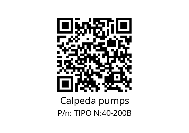   Calpeda pumps TIPO N:40-200B