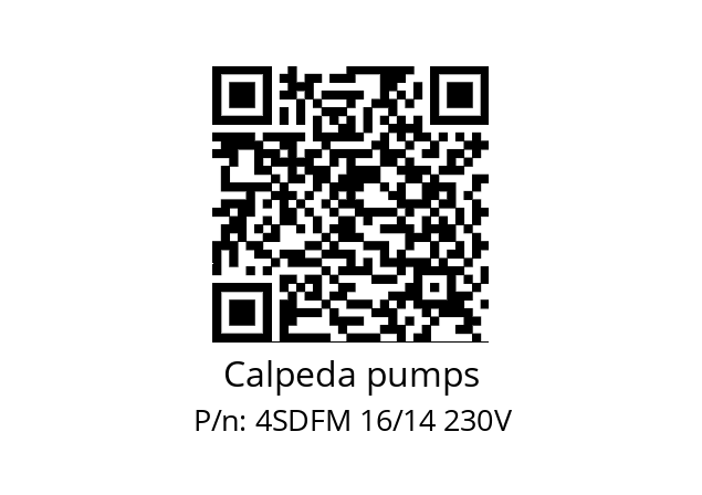   Calpeda pumps 4SDFM 16/14 230V