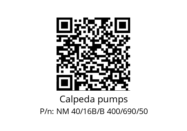   Calpeda pumps NM 40/16B/B 400/690/50