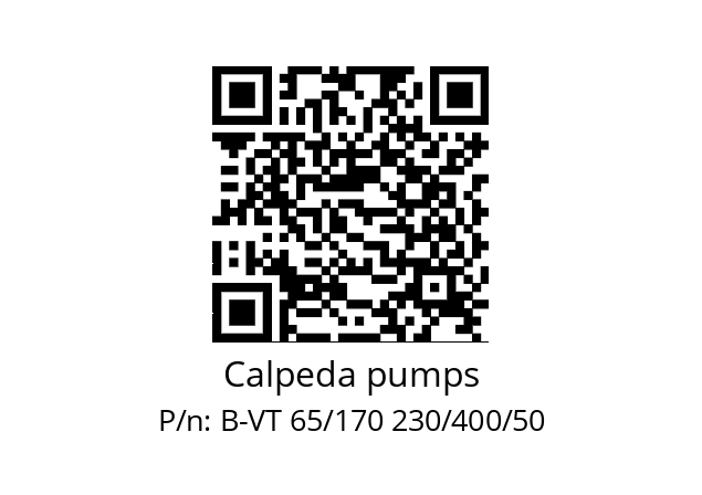   Calpeda pumps B-VT 65/170 230/400/50