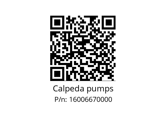   Calpeda pumps 16006670000