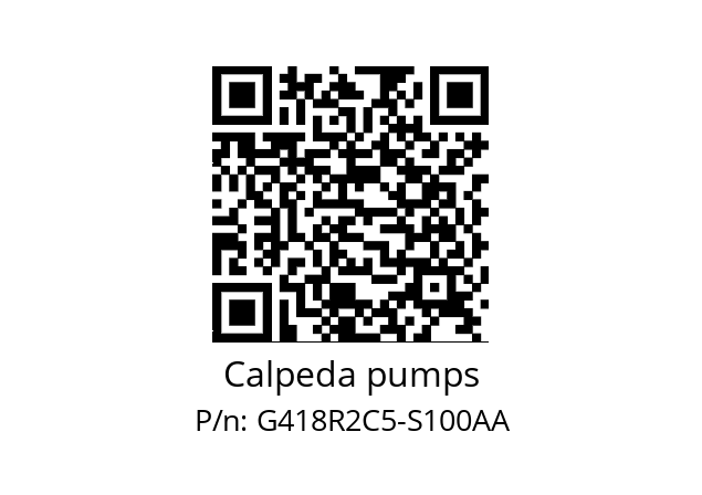   Calpeda pumps G418R2C5-S100AA