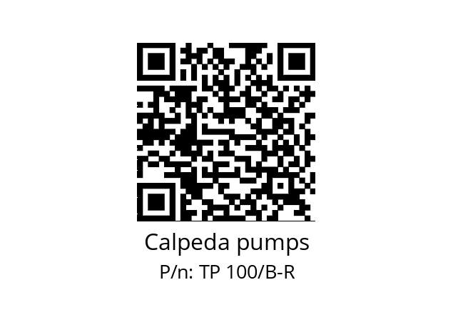   Calpeda pumps TP 100/B-R