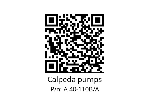   Calpeda pumps A 40-110B/A