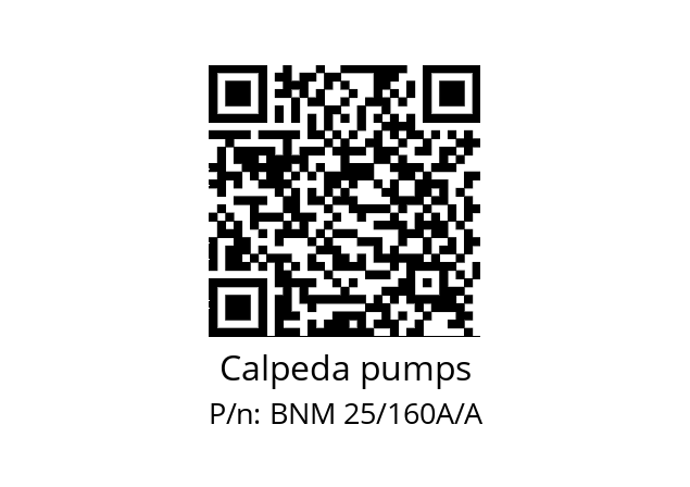   Calpeda pumps BNM 25/160A/A