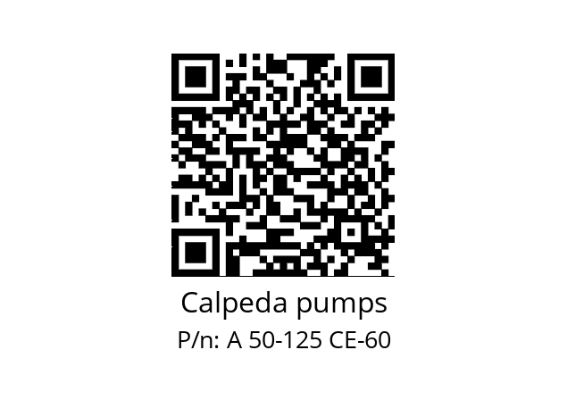   Calpeda pumps A 50-125 CE-60