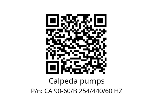   Calpeda pumps CA 90-60/B 254/440/60 HZ