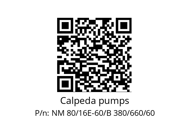   Calpeda pumps NM 80/16E-60/B 380/660/60