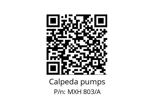   Calpeda pumps MXH 803/A