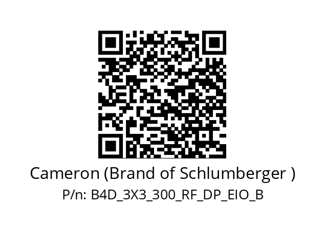   Cameron (Brand of Schlumberger ) B4D_3X3_300_RF_DP_EIO_B