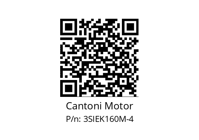   Cantoni Motor 3SIEK160M-4