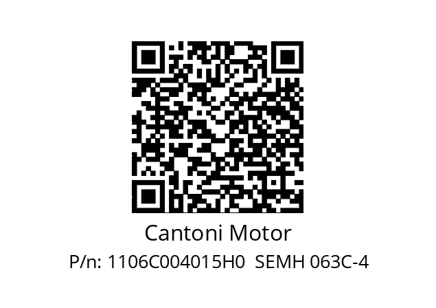   Cantoni Motor 1106C004015H0  SEMH 063C-4