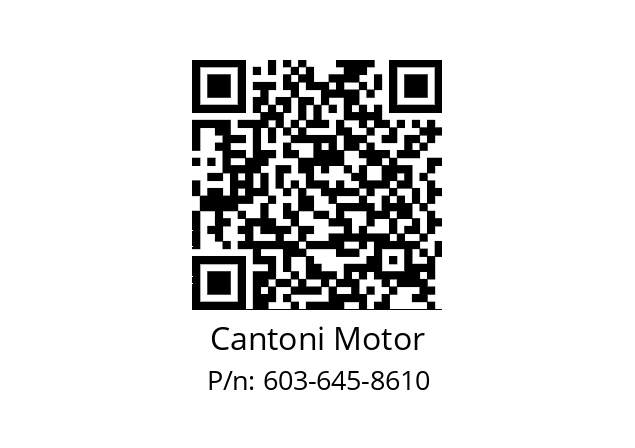   Cantoni Motor 603-645-8610