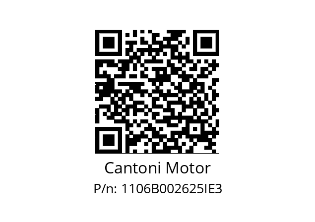   Cantoni Motor 1106B002625IE3