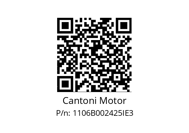   Cantoni Motor 1106B002425IE3