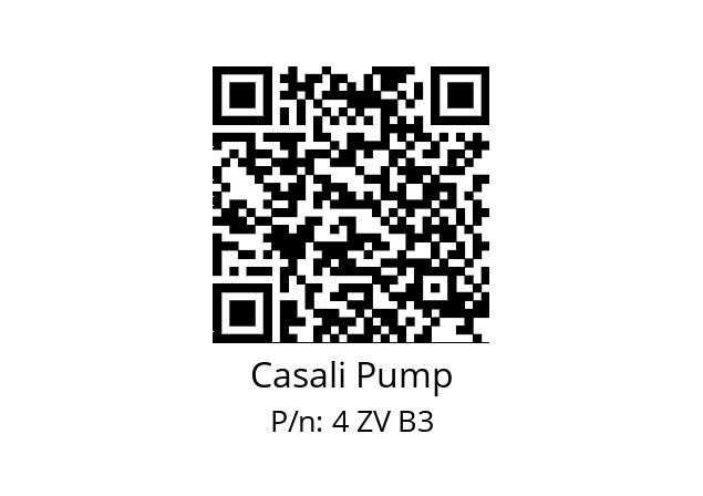   Casali Pump 4 ZV B3