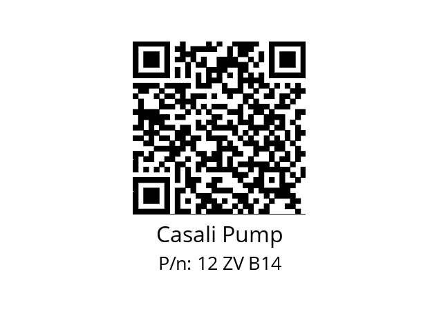   Casali Pump 12 ZV B14