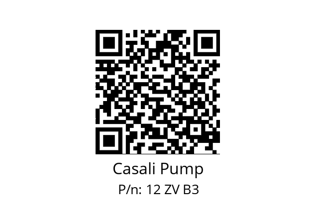   Casali Pump 12 ZV B3