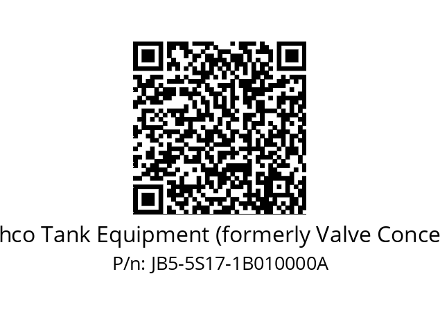   Cashco Tank Equipment (formerly Valve Concepts) JB5-5S17-1B010000A